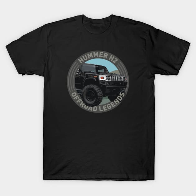 4x4 Offroad Legends: Hummer H2 T-Shirt by OFFROAD-DESIGNS